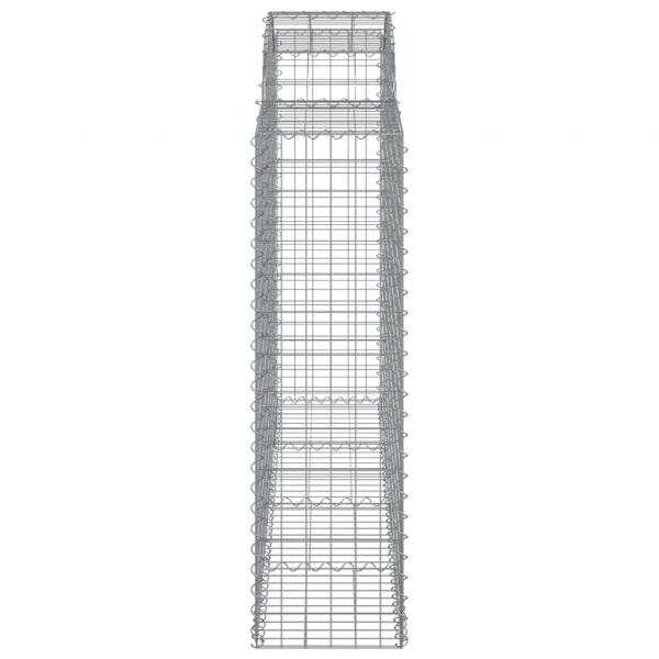 Gabionen mit Hochbogen 20Stk. 200x50x140/160cm Verzinktes Eisen