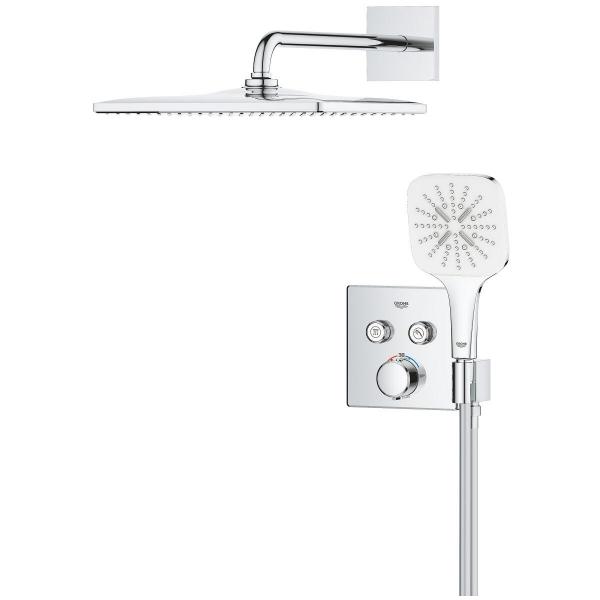 GROHE Precision Smartcontrol Duschsystem, Quickfix, Unterputz, mit Vitalio Rain Mono 310 Cube, chrom (34876000)