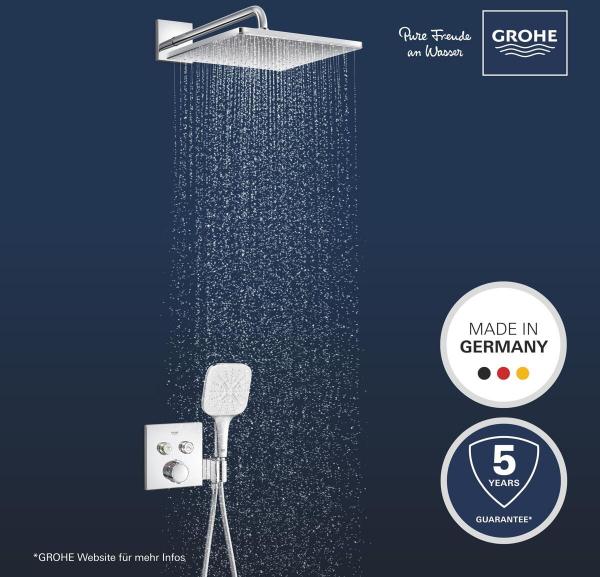 GROHE Precision Smartcontrol Duschsystem, Quickfix, Unterputz, mit Vitalio Rain Mono 310 Cube, chrom (34876000)