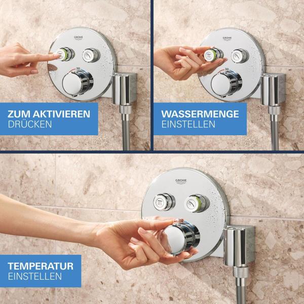 GROHE Precision Smartcontrol Duschsystem, Quickfix, Unterputz, mit Vitalio Joy 260, chrom (34878000)