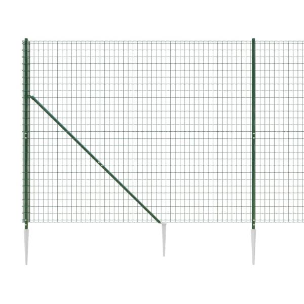 Maschendrahtzaun mit Bodenhülsen Grün 2,2x10 m