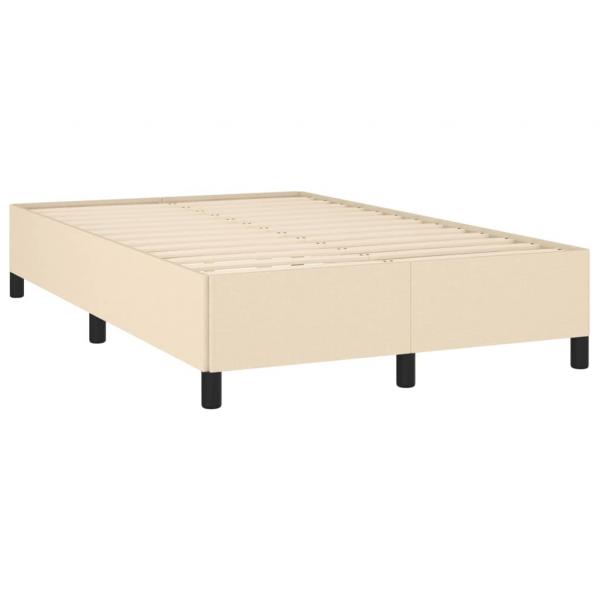 Boxspringbett mit Matratze Creme 120x190 cm Stoff