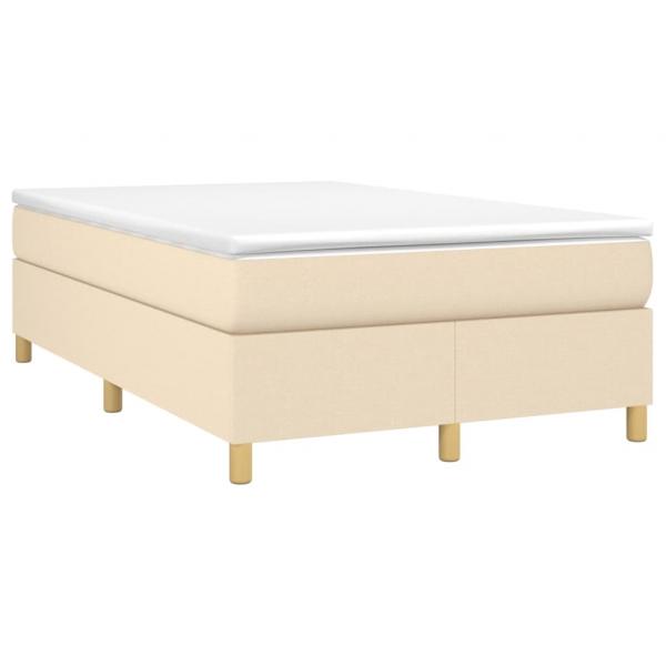 Boxspringbett mit Matratze Creme 120x190 cm Stoff