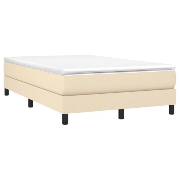 Boxspringbett mit Matratze Creme 120x190 cm Stoff