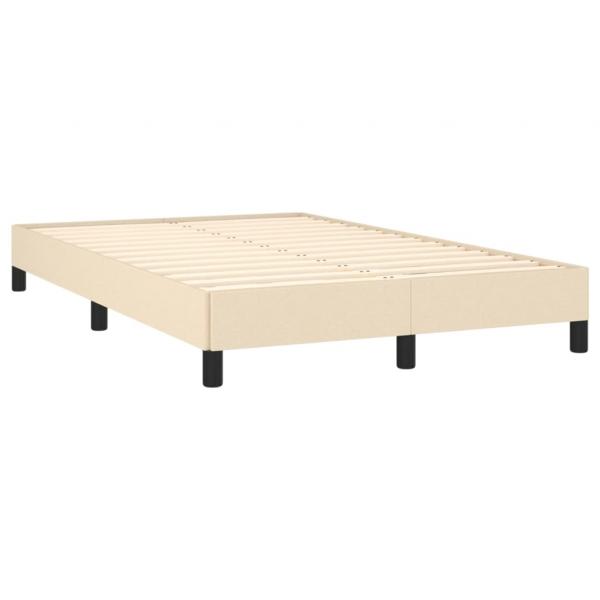 Boxspringbett mit Matratze Creme 120x190 cm Stoff