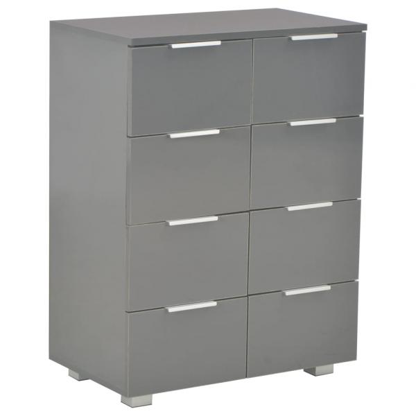 ARDEBO.de - Sideboard Hochglanz-Grau 60x35x80 cm Holzwerkstoff