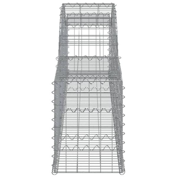 Gabionen mit Hochbogen 11 Stk. 300x30x40/60 cm Verzinktes Eisen