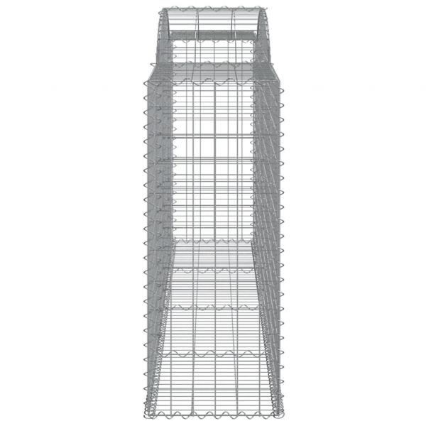 Gabionen mit Hochbogen 17 Stk 300x50x120/140cm Verzinktes Eisen