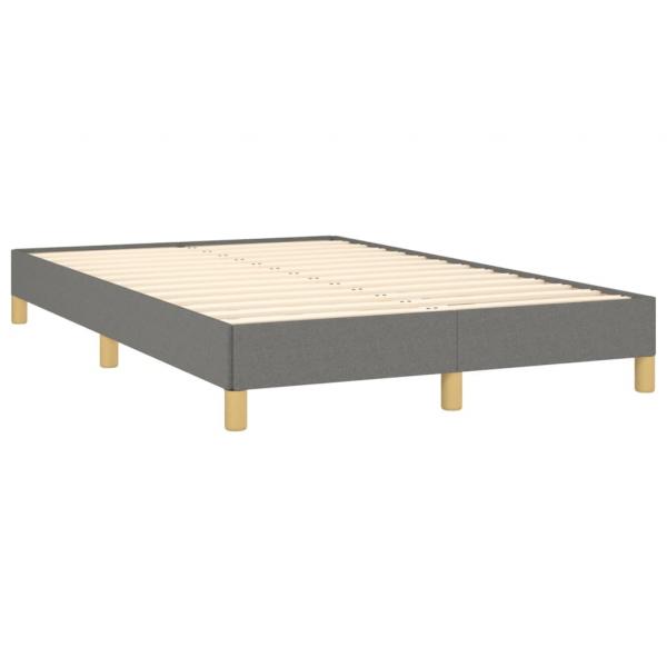 Boxspringbett mit Matratze & LED Dunkelgrau 120x190 cm Stoff