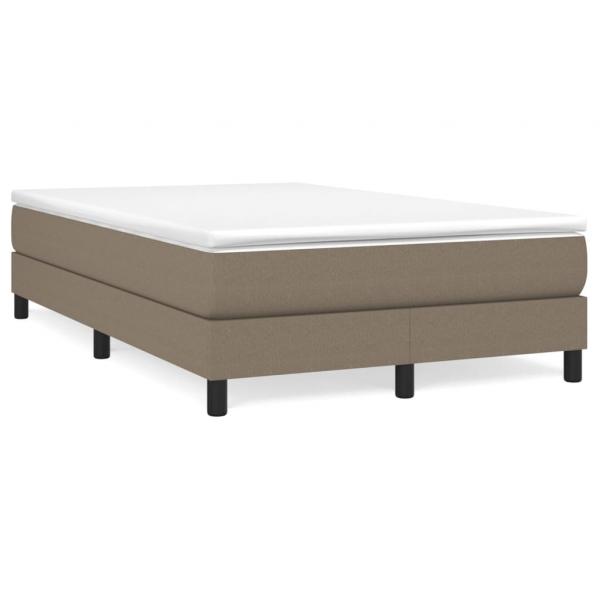 ARDEBO.de - Boxspringbett mit Matratze Taupe 120x190 cm Stoff