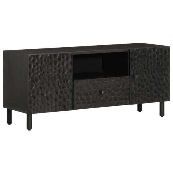 ARDEBO.de - TV-Schrank Schwarz 105x33x46 cm Massivholz Mango