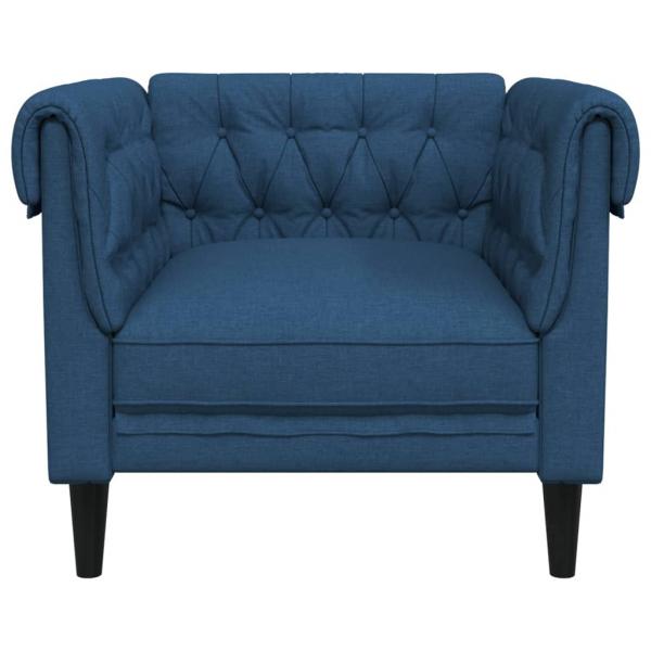 Chesterfield-Sessel Blau Stoff