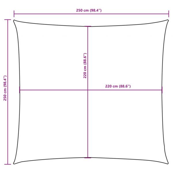 Sonnensegel Oxford-Gewebe Quadratisch 2,5x2,5 m Terrakottarot