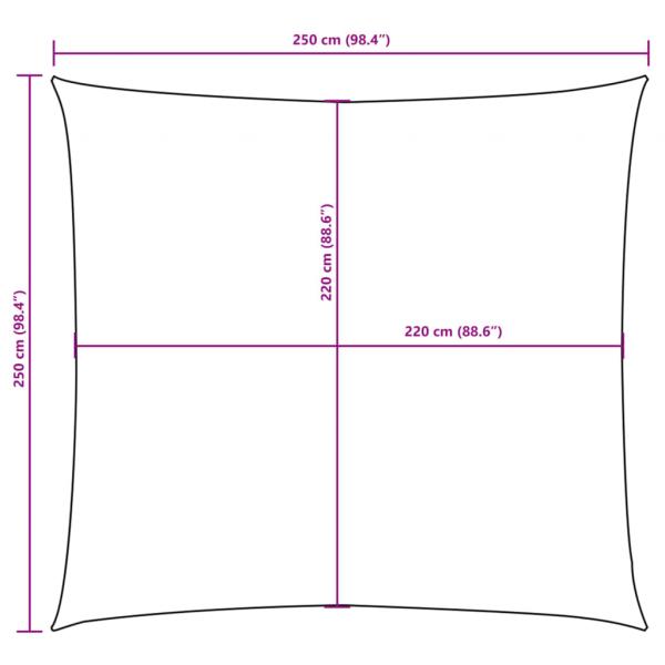 Sonnensegel Oxford-Gewebe Quadratisch 2,5x2,5 m Weiß