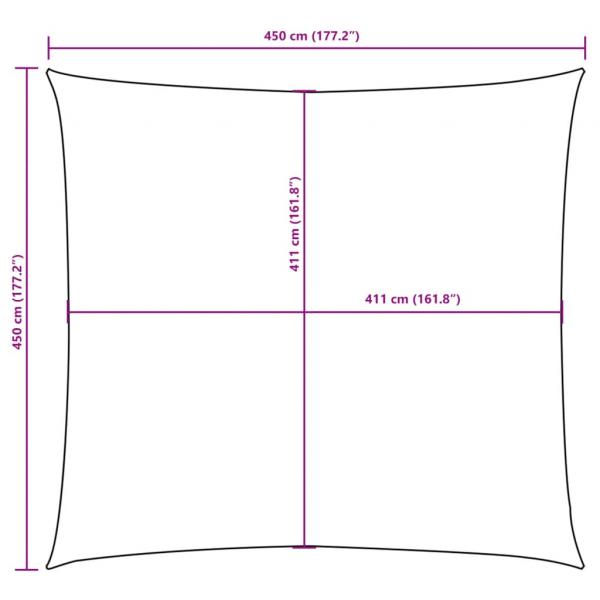 Sonnensegel Oxford-Gewebe Quadratisch 4,5x4,5 m Dunkelgrün