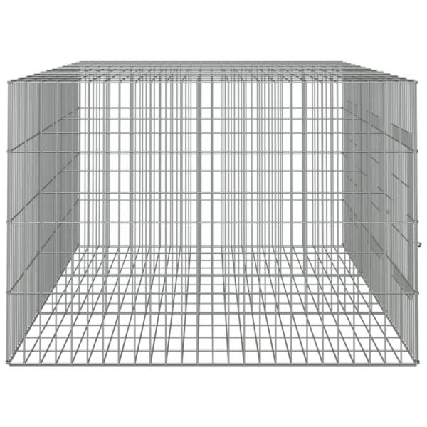 Kaninchenkäfig 3 Paneele 163x79x54 cm Verzinktes Eisen