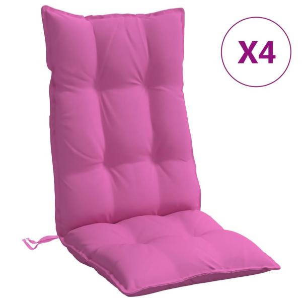 ARDEBO.de - Hochlehner-Auflagen 4 Stk. Rosa Oxford-Gewebe