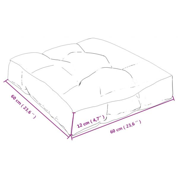 Palettenkissen Türkis 60x60x12 cm Stoff