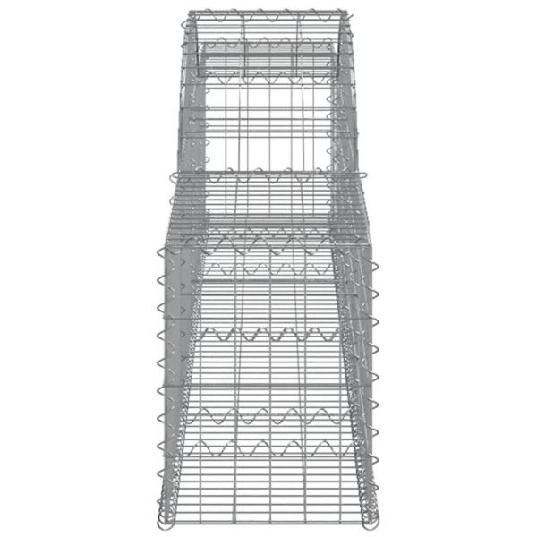 Gabionen mit Hochbogen 13 Stk. 300x30x40/60 cm Verzinktes Eisen