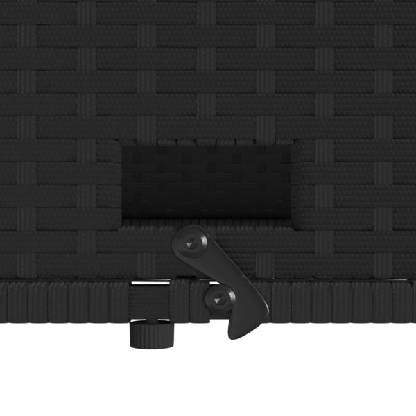 Gartensofa mit Kissen 2-Sitzer Schwarz Poly Rattan