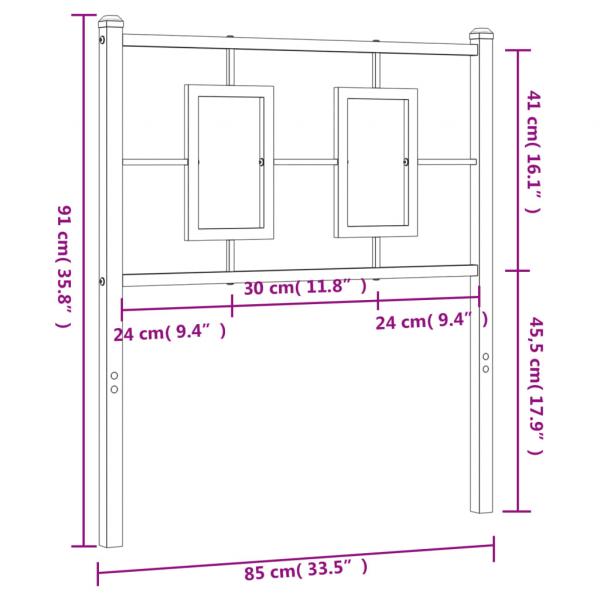 Kopfteil Metall Weiß 80 cm