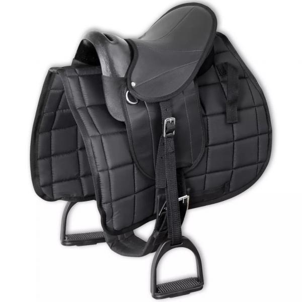 ARDEBO.de - Pony-Sattel-Set 10" Schwarz