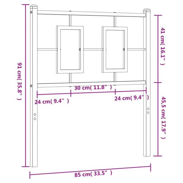 Kopfteil Metall Schwarz 80 cm