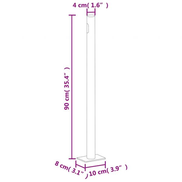 Ausziehbare Seitenmarkise 140×500 cm Braun