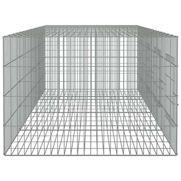 Kaninchenkäfig 4 Paneele 217x79x54 cm Verzinktes Eisen