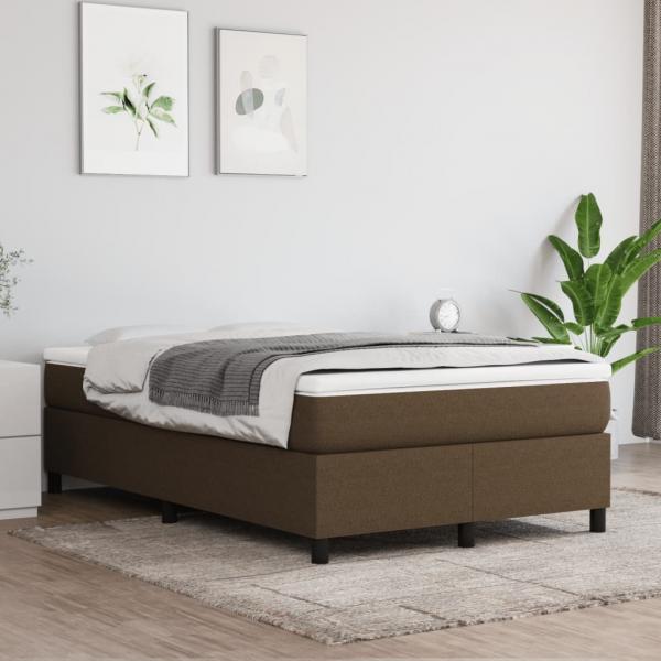 Boxspringbett mit Matratze Dunkelbraun 120x190 cm Stoff