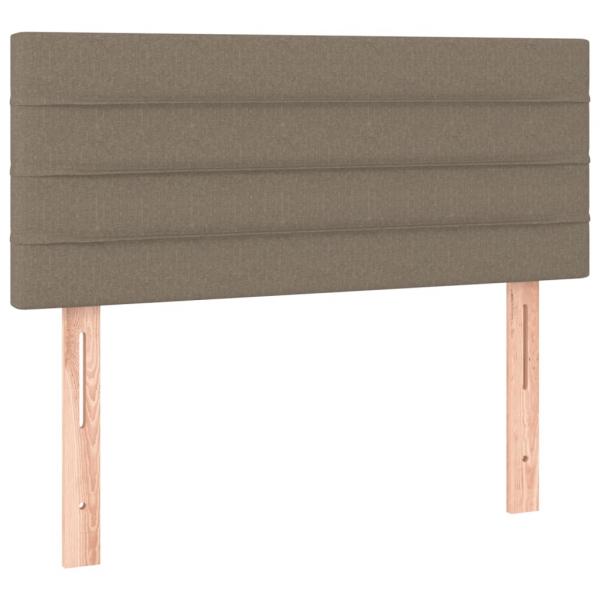 Boxspringbett mit Matratze & LED Taupe 120x190 cm Stoff