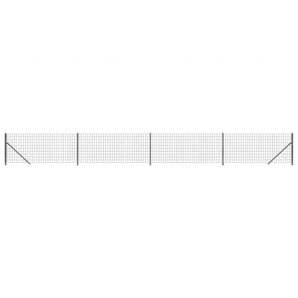 Maschendrahtzaun mit Bodenflansch Anthrazit 1x10 m