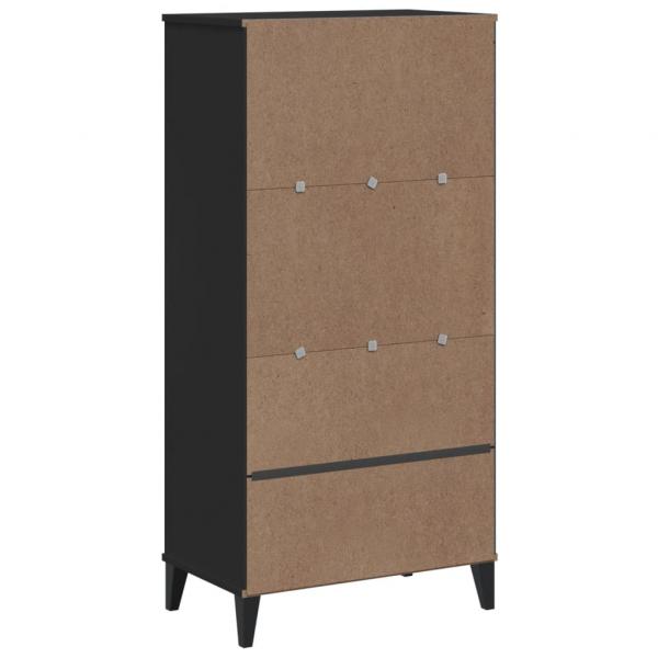 Bücherschrank VIKEN Schwarz 60x35x123 cm Holzwerkstoff