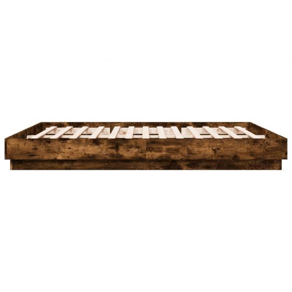 Bettgestell Räuchereiche 200x200 cm Holzwerkstoff