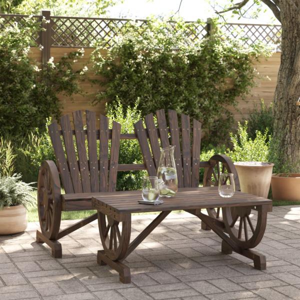 ARDEBO.de - 2-tlg. Garten-Lounge-Set Massivholz Tanne