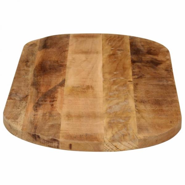 Tischplatte 110x40x3,8 cm Oval Raues Massives Mangoholz