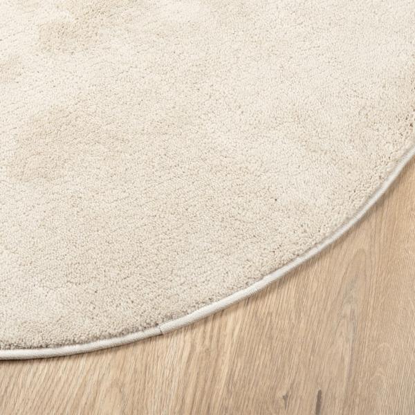 Teppich OVIEDO Kurzflor Beige Ø 100 cm