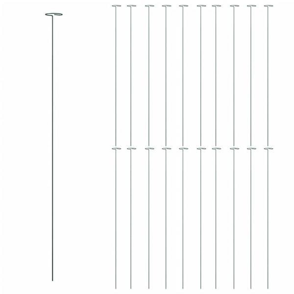 Pflanzenstützen 20 Stk. Dunkelgrün 91 cm Stahl