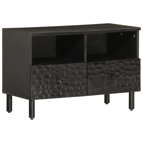 ARDEBO.de - TV-Schrank Schwarz 70x33x46 cm Massivholz Mango