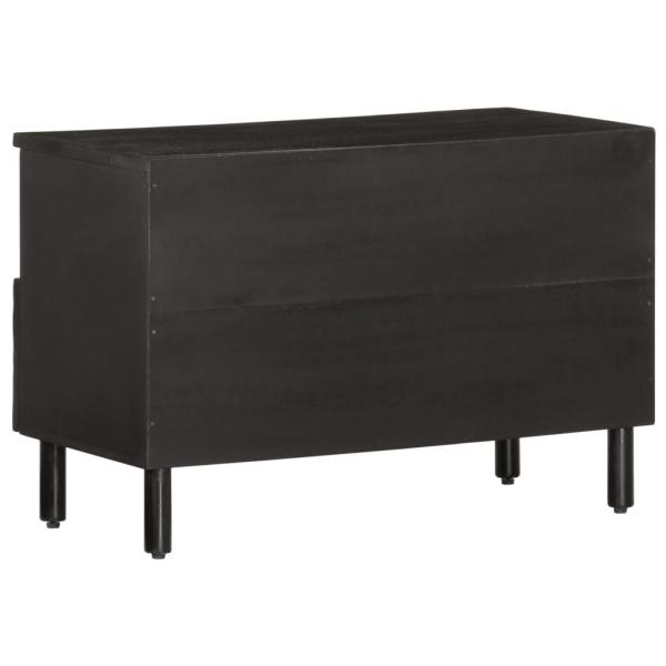 TV-Schrank Schwarz 70x33x46 cm Massivholz Mango