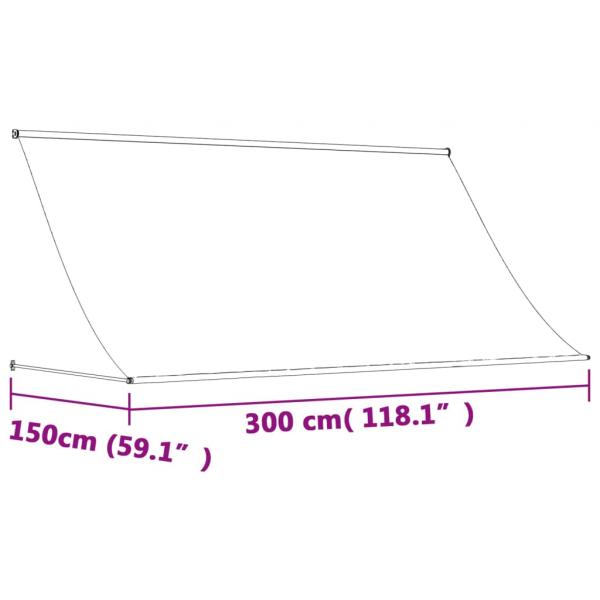 Markise Einziehbar Anthrazit 300x150 cm Stoff und Stahl