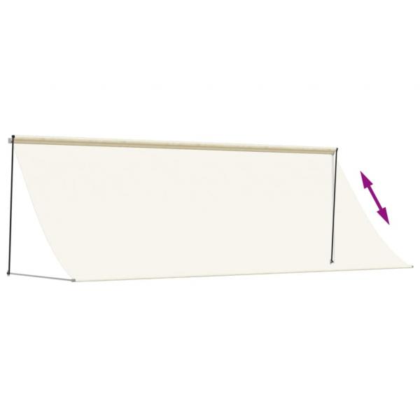 Markise Einziehbar Creme 400x150 cm Stoff und Stahl