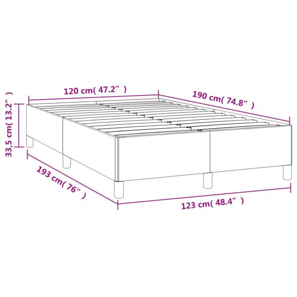 Bettgestell Hellgrau 120x190 cm Stoff