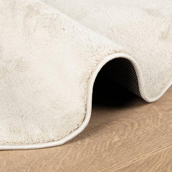 Teppich OVIEDO Kurzflor Beige Ø 80 cm