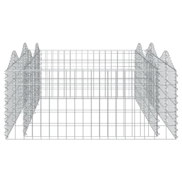 Gabionen-Hochbeet mit Hochbogen 200x100x50 cm Verzinktes Eisen