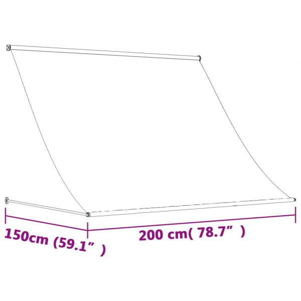 Markise Einziehbar Anthrazit 200x150 cm Stoff und Stahl