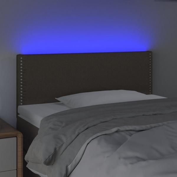 LED Kopfteil Taupe 80x5x78/88 cm Stoff