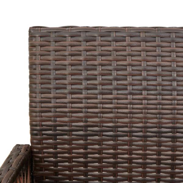 Garten-Barhocker 2 Stk. Braun Poly Rattan