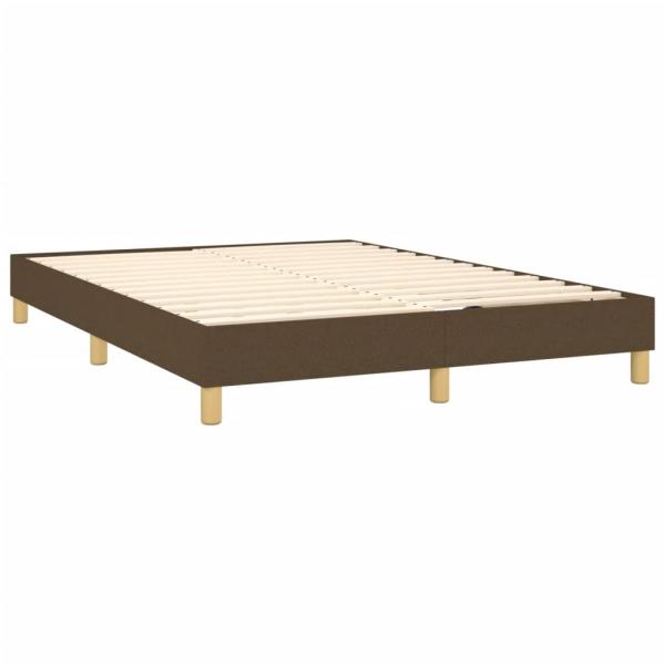 Boxspringbett mit Matratze Dunkelbraun 140x190 cm Stoff