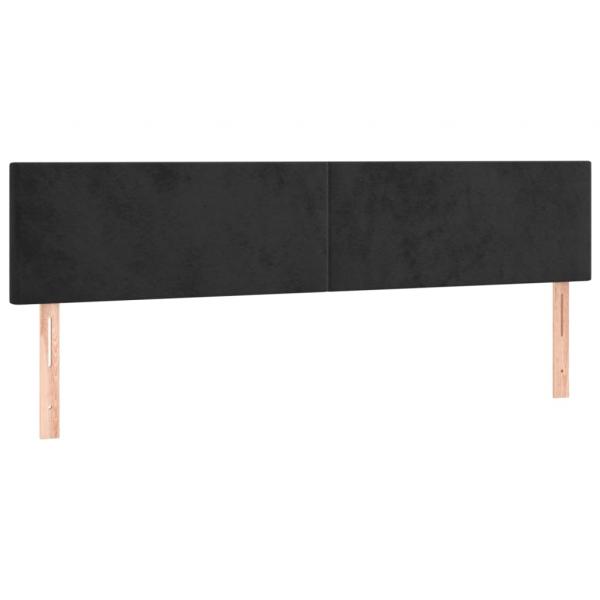 Boxspringbett mit Matratze & LED Schwarz 120x190 cm Samt